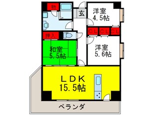 ウイング旭ヶ丘の物件間取画像